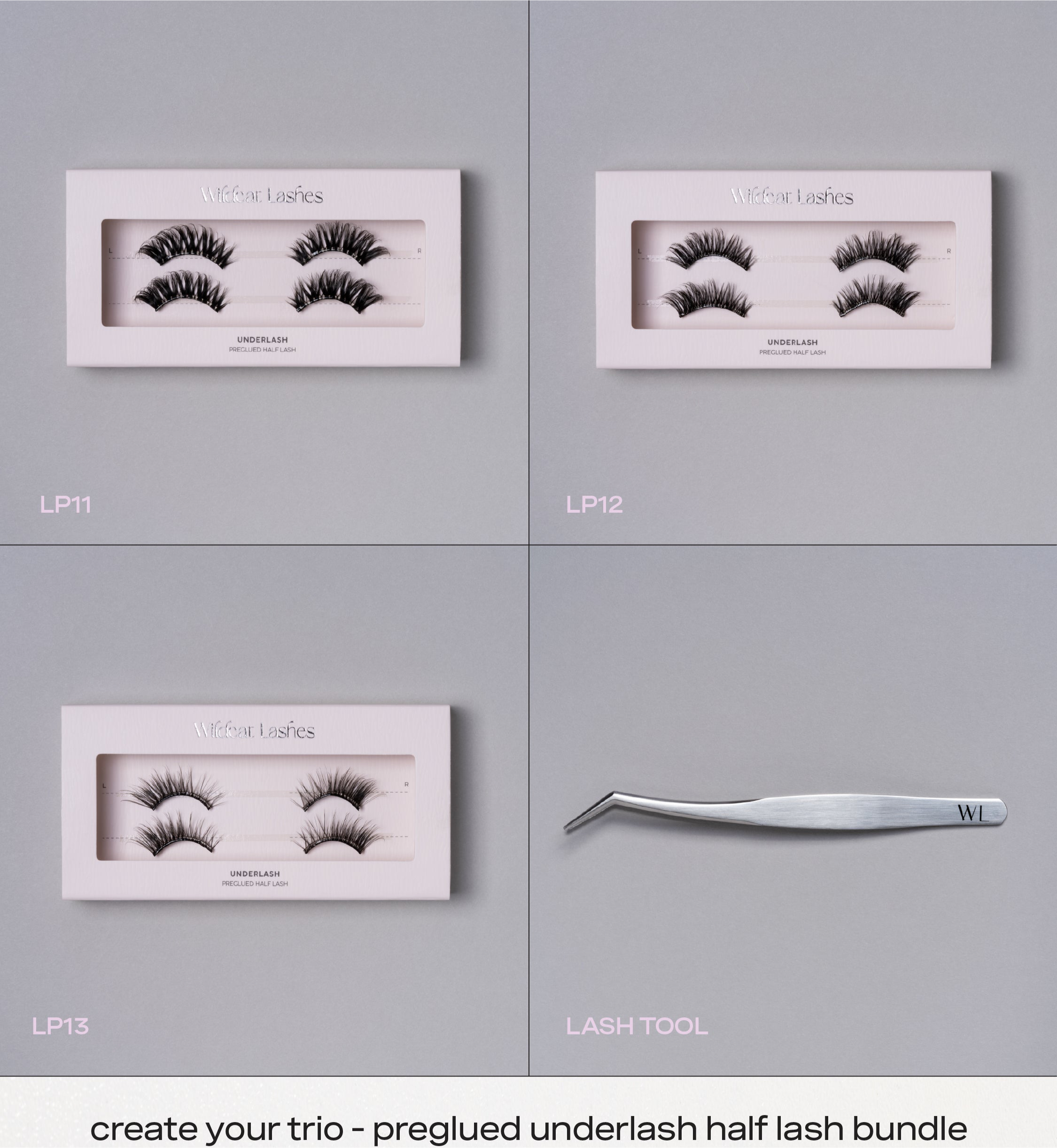 STARTER BUNDLE TRIO | UNDERLASH PREGLUED HALF LASHES